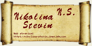 Nikolina Stevin vizit kartica